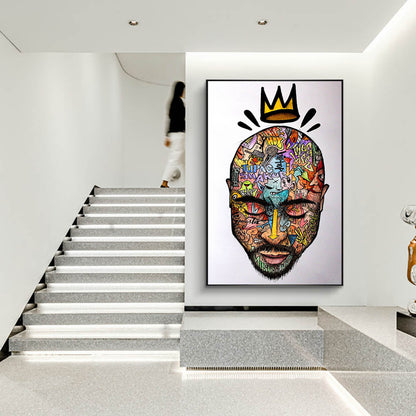 Graffiti Art Portrait Abstract Rapper Wall Art Poster    Home Decor Supply | Online Retail | ShoreShopper.com