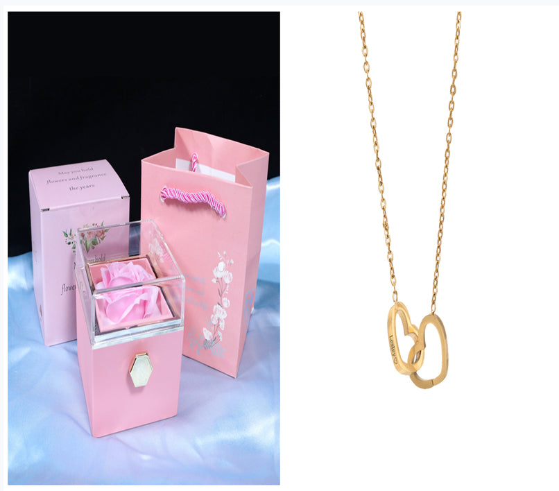 Rotating Soap Flower Rose Gift Box Creative Rotating Rose Jewelry Packaging Box Valentine's Day Gift For Women    Home Decor Supply | Online Retail | ShoreShopper.com