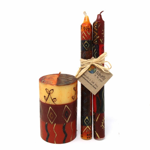 Single Boxed Hand-Painted Pillar Candle - Bongazi Design - Nobunto    Home Decor Supply | Online Retail | ShoreShopper.com