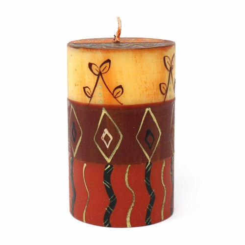 Single Boxed Hand-Painted Pillar Candle - Bongazi Design - Nobunto    Home Decor Supply | Online Retail | ShoreShopper.com