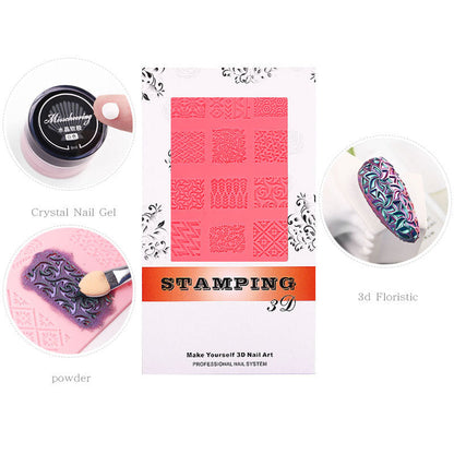 Nail Art Silicone Printing Stencil Plastic 3D Relief    Home Decor Supply | Online Retail | ShoreShopper.com