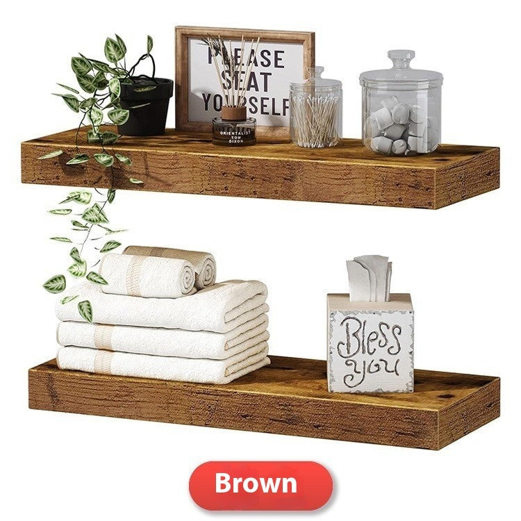 Solid Wood Floating Wall Shelf - Minimalist Hanging Storage for Home and Office    Home Decor Supply | Online Retail | ShoreShopper.com