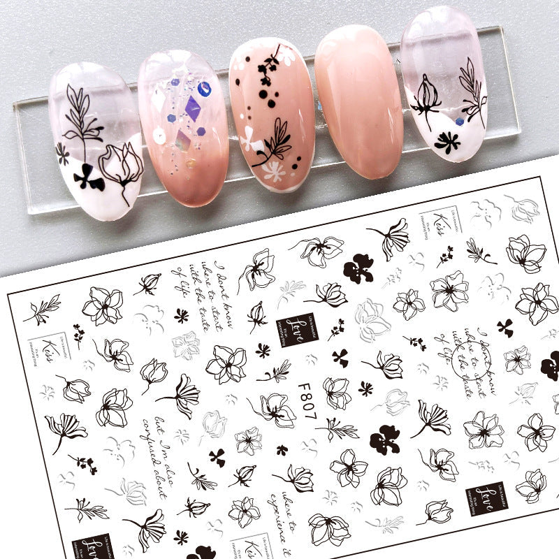 New Flower Nail Art Decal Plain Hand Painted    Home Decor Supply | Online Retail | ShoreShopper.com