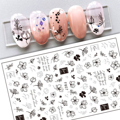New Flower Nail Art Decal Plain Hand Painted    Home Decor Supply | Online Retail | ShoreShopper.com