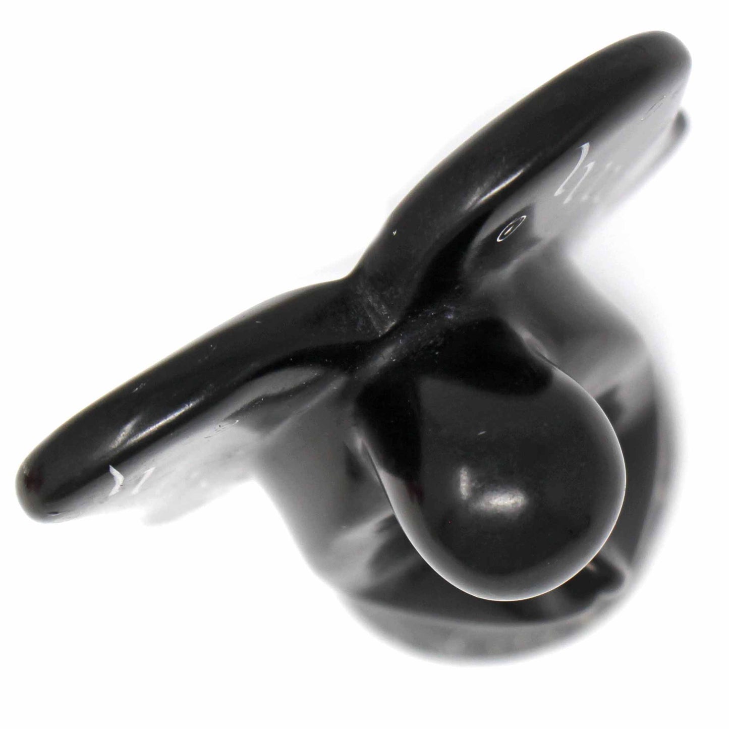 Soapstone Angel Sculpture - Black Finish with Etch Design    Home Decor Supply | Online Retail | ShoreShopper.com