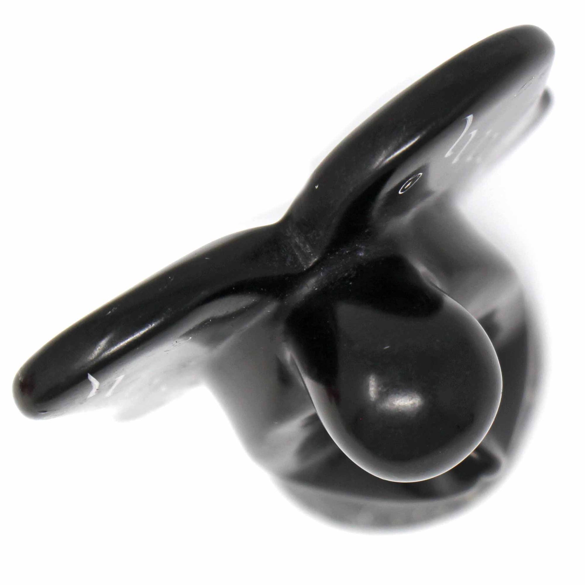 Soapstone Angel Sculpture - Black Finish with Etch Design    Home Decor Supply | Online Retail | ShoreShopper.com