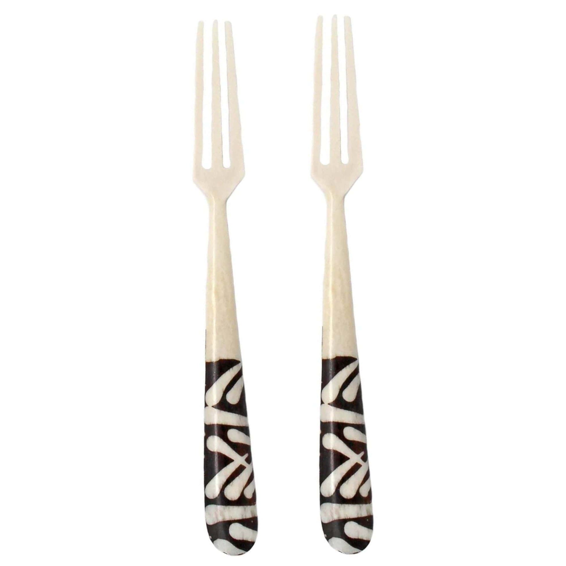 Long Batik Bone Appetizer Forks, Set of 2    Home Decor Supply | Online Retail | ShoreShopper.com