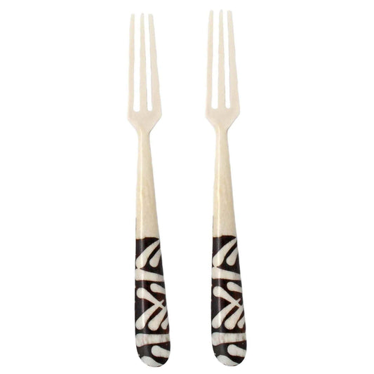 Long Batik Bone Appetizer Forks, Set of 2    Home Decor Supply | Online Retail | ShoreShopper.com