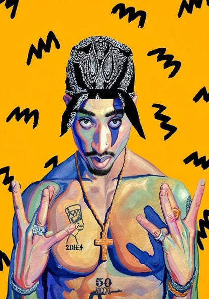 Graffiti Art Portrait Abstract Rapper Wall Art Poster    Home Decor Supply | Online Retail | ShoreShopper.com