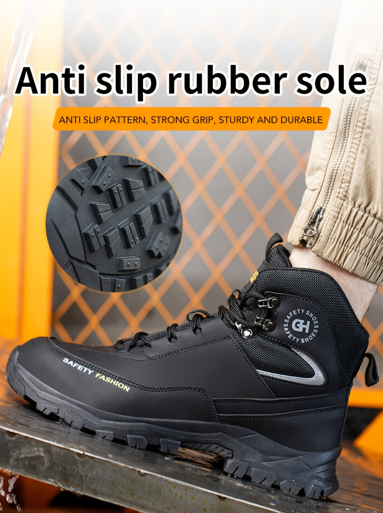 Men's Heavy-Duty High-Quality Work Boots with Steel Toe - All-Terrain Traction Rubber Sole, Cushioned Insole and Arch Support - Four-Season Construction, Industrial, Farm and Outdoor Boots - Ideal for Construction, Warehousin    Home Decor Supply | Online Retail | ShoreShopper.com