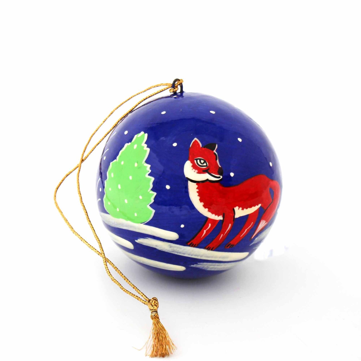 Handpainted Fox & Bird Ornaments, Set of 2    Home Decor Supply | Online Retail | ShoreShopper.com