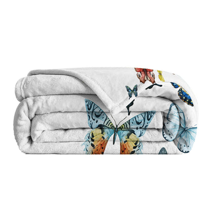 1pc Fresh Butterfly Pattern, Soft Printed Flannel Sofa Blanket, Comfortable And Warm For Home Use, Suitable For Bed, Sofa, Camping And Multi Scene Seasonal Use    Home Decor Supply | Online Retail | ShoreShopper.com