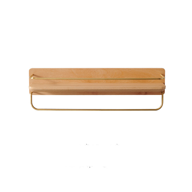 Bathroom Shelf Wall Hanging Free Punching Solid Wood    Home Decor Supply | Online Retail | ShoreShopper.com