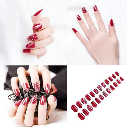 Nail Art Finished Crown Bow Knot Drill Fake Nail Patch    Home Decor Supply | Online Retail | ShoreShopper.com