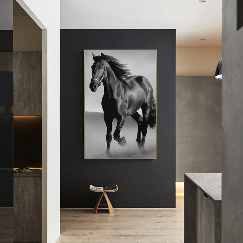 Art Canvas Animal Dark Horse Wall Art Living Room Home Decor    Home Decor Supply | Online Retail | ShoreShopper.com