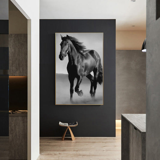 Art Canvas Animal Dark Horse Wall Art Living Room Home Decor    Home Decor Supply | Online Retail | ShoreShopper.com