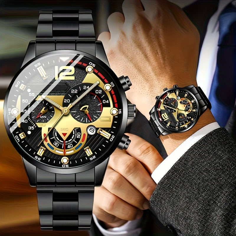 5pcs Men's Business Fashion High-End Elegant Versatile Watch Set Perfect Gift for Friends On Holidays And Birthdays Holiday Gifts Birthday Presents Elegant Design Sophisticated Timepiece Premium Materials Watch Set for Men Wr    Home Decor Supply | Online Retail | ShoreShopper.com