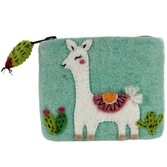 Felt Happy Llama Coin Purse - Wild Woolies (P)    Home Decor Supply | Online Retail | ShoreShopper.com