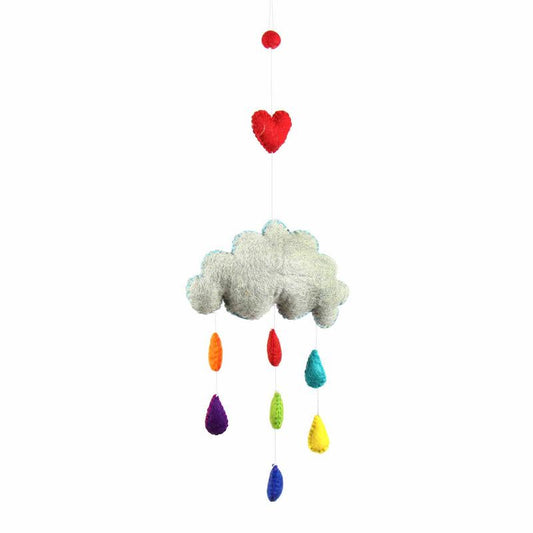 Rainbow Raindrops Felt Mobile Hanging Room Decor    Home Decor Supply | Online Retail | ShoreShopper.com