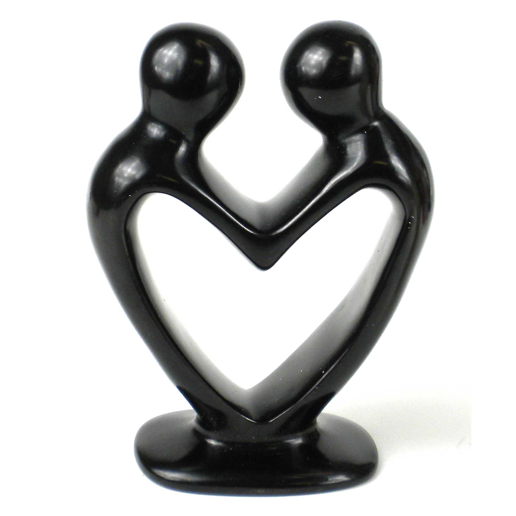 Soapstone Lovers Heart Black - 6 Inch    Home Decor Supply | Online Retail | ShoreShopper.com