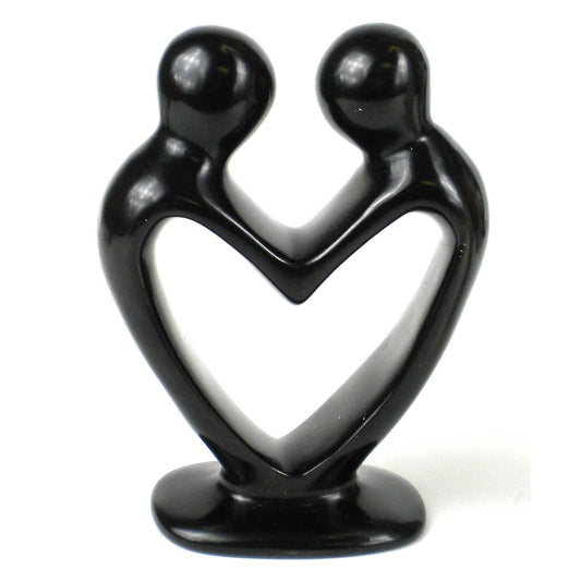 Soapstone Lovers Heart Black - 6 Inch    Home Decor Supply | Online Retail | ShoreShopper.com