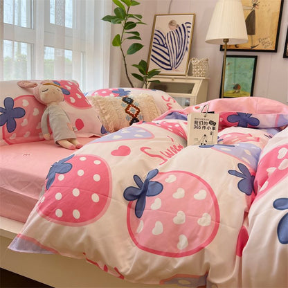 Washed Cotton Bed Sheet Quilt Cover Four-piece Set    Home Decor Supply | Online Retail | ShoreShopper.com