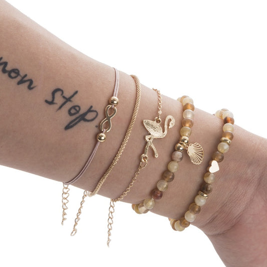 Bead Chain Bracelet Set Anklet - ShoreCo.Shop