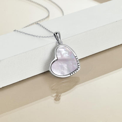Sterling Silver Heart Pendant Necklace Embracing Horse Design - ShoreCo.Shop