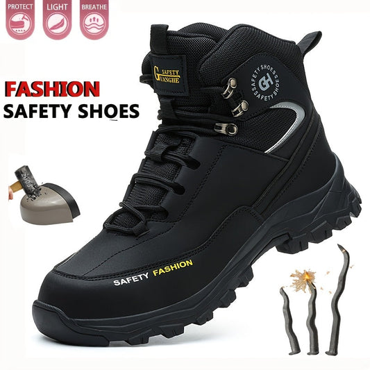 Men's Heavy-Duty High-Quality Work Boots with Steel Toe - All-Terrain Traction Rubber Sole, Cushioned Insole and Arch Support - Four-Season Construction, Industrial, Farm and Outdoor Boots - Ideal for Construction, Warehousin    Home Decor Supply | Online Retail | ShoreShopper.com