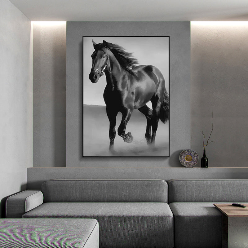 Art Canvas Animal Dark Horse Wall Art Living Room Home Decor    Home Decor Supply | Online Retail | ShoreShopper.com