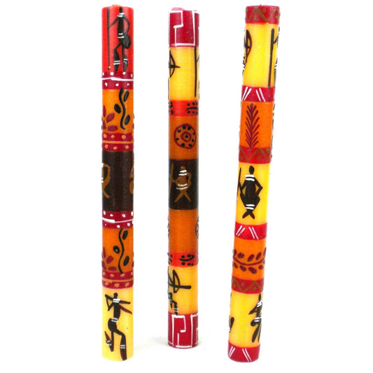 Set of Three Boxed Tall Hand-Painted Candles - Damisi Design - Nobunto    Home Decor Supply | Online Retail | ShoreShopper.com