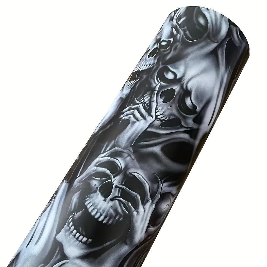 Skull Decal Sticker 11.81in X 59.84in (30x152cm) 3D Wall Art Gothic-Halloween-Motorcycle Decor Waterproof Self-Adhesive Removable Vinyl Cyberpunk Grunge Style for Walls, Vehicles, Windows    Home Decor Supply | Online Retail | ShoreShopper.com