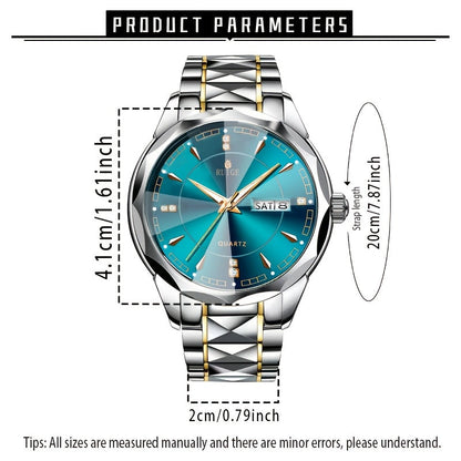 RUIGE Men's Watch Quartz Watch Luminous Stainless Steel Luxury Calendar Men's Chronograph Watch Timepiece Thanksgiving Day    Home Decor Supply | Online Retail | ShoreShopper.com