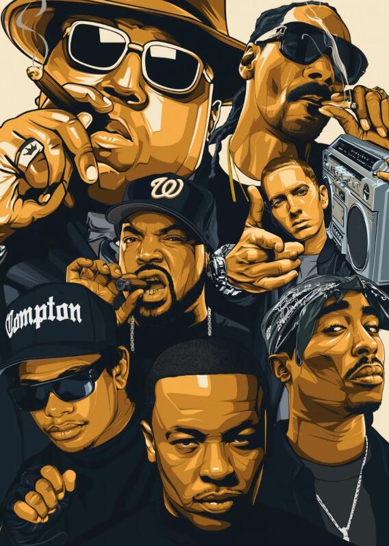 Graffiti Art Portrait Abstract Rapper Wall Art Poster    Home Decor Supply | Online Retail | ShoreShopper.com