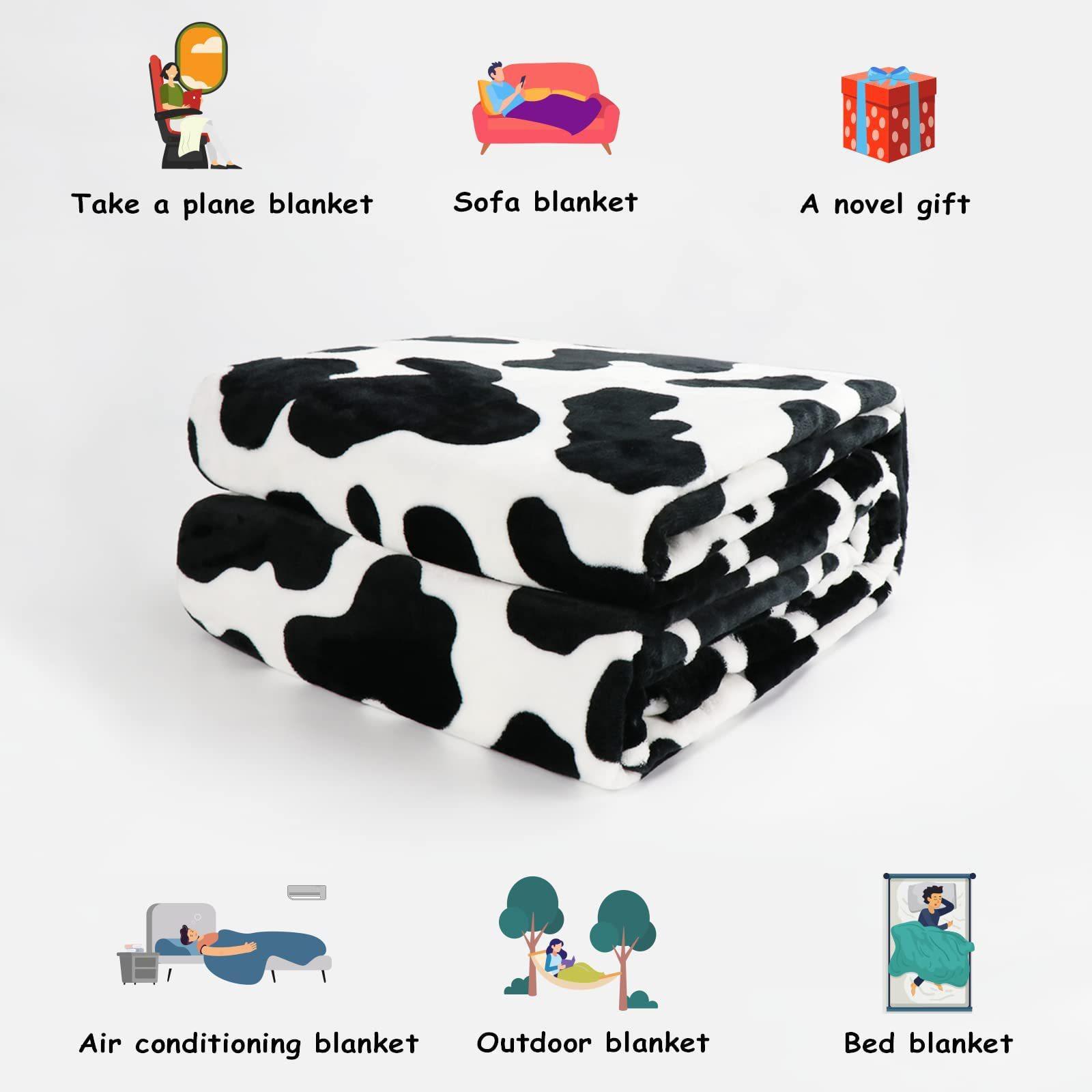 Cow Print Blanket Flannel Blanket    Home Decor Supply | Online Retail | ShoreShopper.com