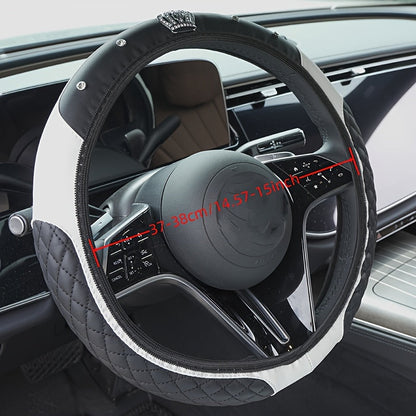 PU Leather Car Steering Wheel Cover Set, Carbon Fiber Pattern, Shoulder Pads, Leather Armrest, 4 pcs, for Comfortable Driving    Home Decor Supply | Online Retail | ShoreShopper.com