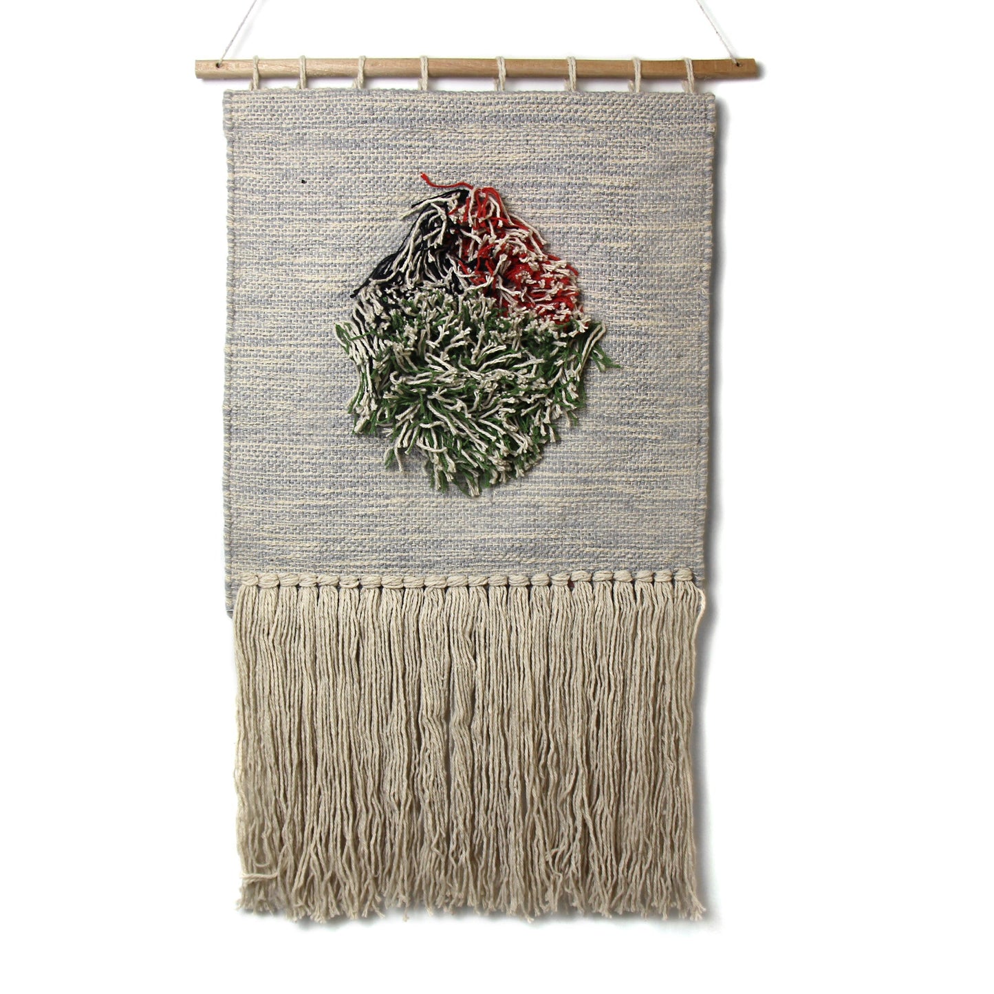 Handwoven Boho Wall Hanging, Neutral with Pop of Color    Home Decor Supply | Online Retail | ShoreShopper.com