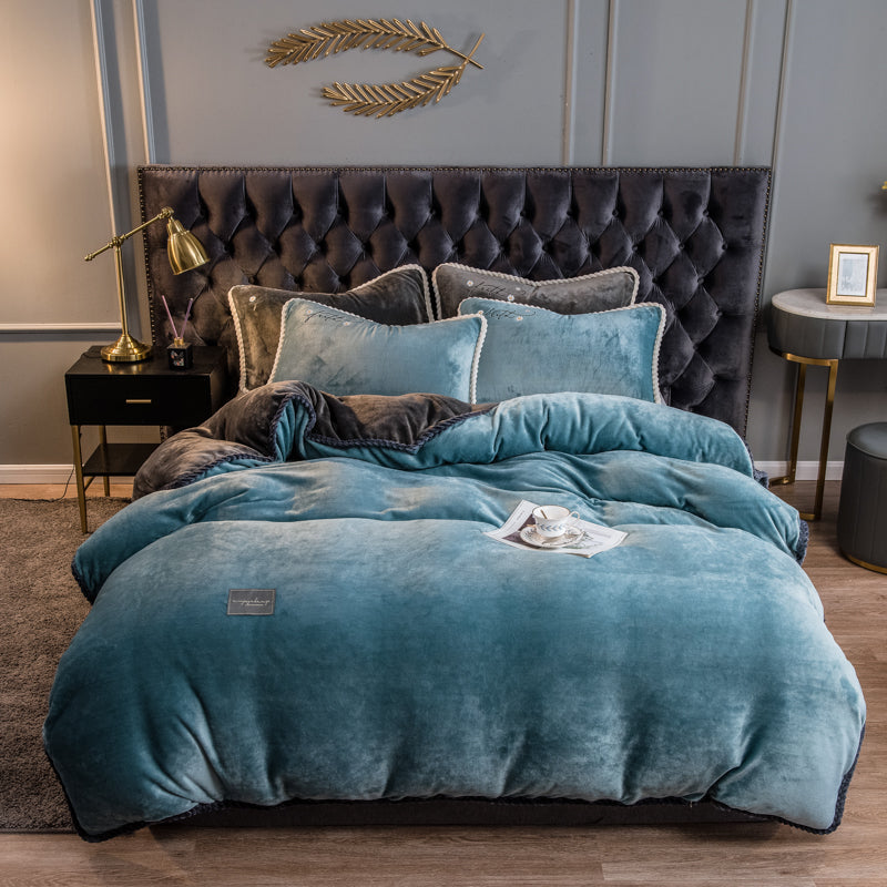 Single Piece Of Velvet Milk Velvet Solid Color Quilt Cover    Home Decor Supply | Online Retail | ShoreShopper.com