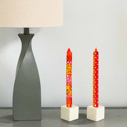 Set of Three Boxed Tall Hand-Painted Candles - Zahabu Design - Nobunto    Home Decor Supply | Online Retail | ShoreShopper.com