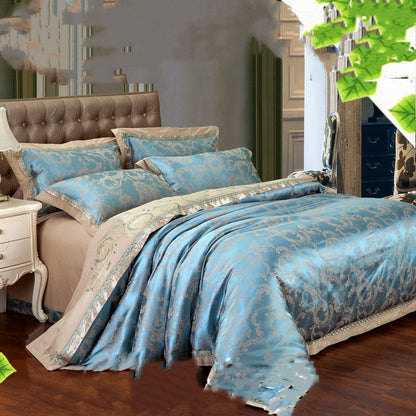Ice Silk Jacquard European Luxury High-end Linen And Cotton Bedding Set    Home Decor Supply | Online Retail | ShoreShopper.com