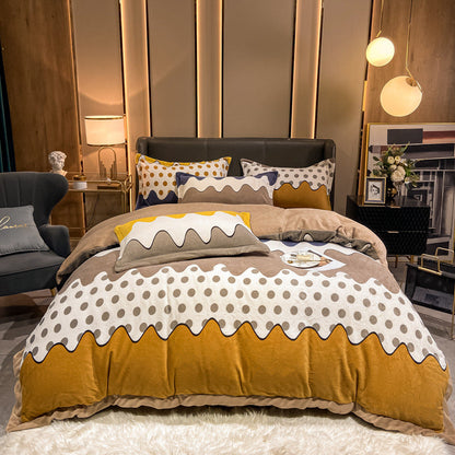 Fashionable Nordic Thick Warm Double-sided Velvet Bed Sheet    Home Decor Supply | Online Retail | ShoreShopper.com