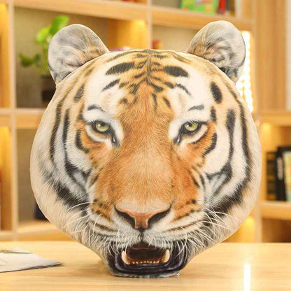 Pillow Simulation Tiger Head Plush Toy Sofa Pillow