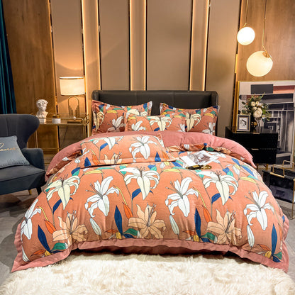 Fashionable Nordic Thick Warm Double-sided Velvet Bed Sheet    Home Decor Supply | Online Retail | ShoreShopper.com