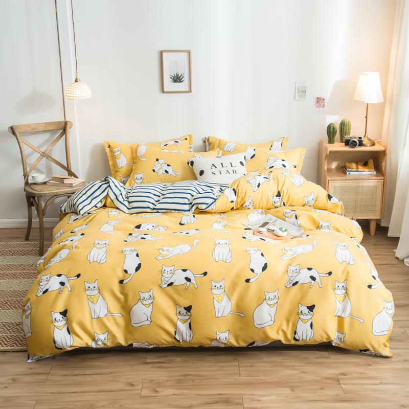 Cover Set Bed Cotton Quilt Bedsheet Bedding Duvet Fitted    Home Decor Supply | Online Retail | ShoreShopper.com
