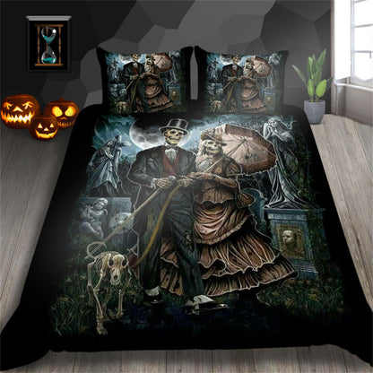 3D Printed Skull Printed Three-piece Home Textile Set    Home Decor Supply | Online Retail | ShoreShopper.com