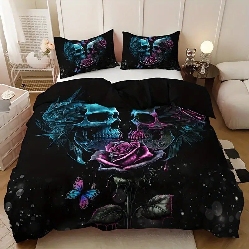 Rose Skull Printed Home Textile Bedding Suit    Home Decor Supply | Online Retail | ShoreShopper.com