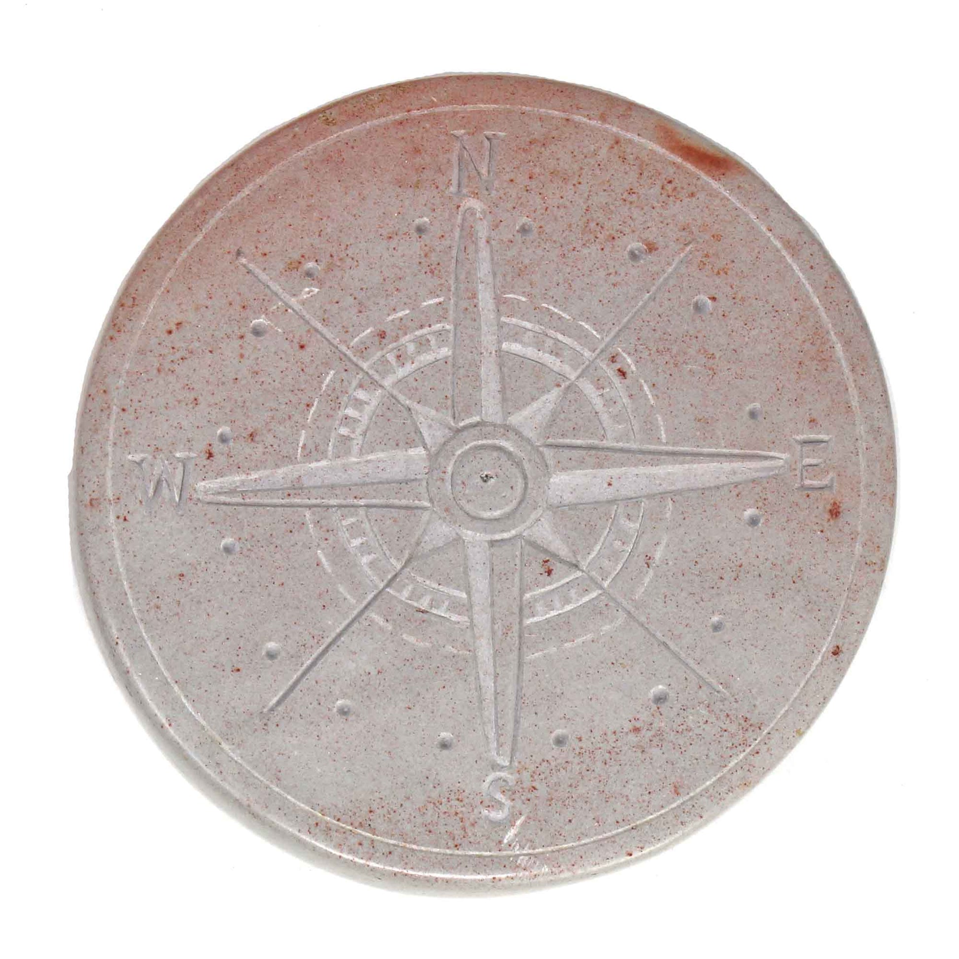 Compass Soapstone Sculpture, Light Gray Stone    Home Decor Supply | Online Retail | ShoreShopper.com