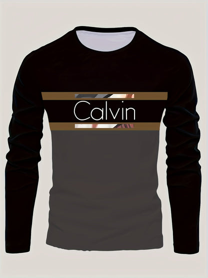 Men'S 3D Digital Printing Crew Neck Long-sleeved T-shirt | Casual Style, Slight Stretch Fabric, All Over Print, Regular Fit, Ideal for Fall/Winter, Perfect Gift for Family and Friends    Home Decor Supply | Online Retail | ShoreShopper.com