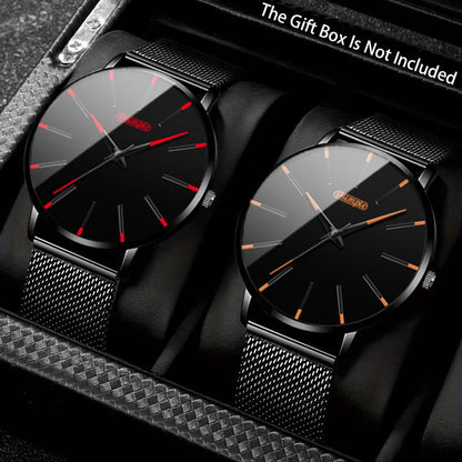 2pcs/set, Men Watch Sets, Fashion Watches for Men Classic Quartz Mens Watches, Sporty Elegant Design, Formal & Casual Attire, Ideal Choice for Christmas Present Father's Day Gift, Reloj Para Hombre.    Home Decor Supply | Online Retail | ShoreShopper.com