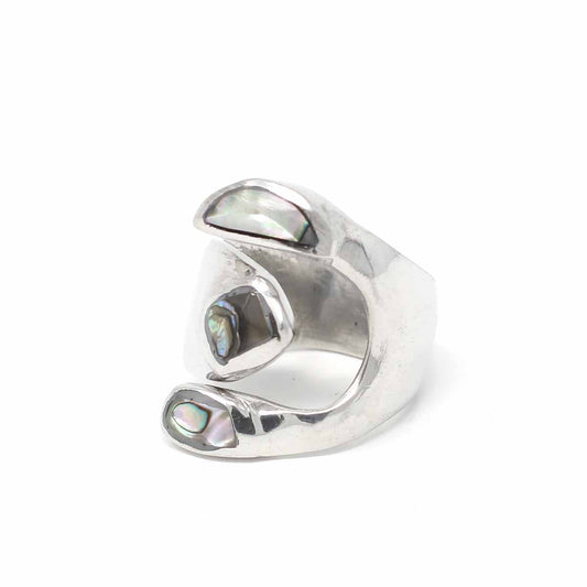 Alpaca Silver Wrap Ring, Abalone - Size 8    Home Decor Supply | Online Retail | ShoreShopper.com